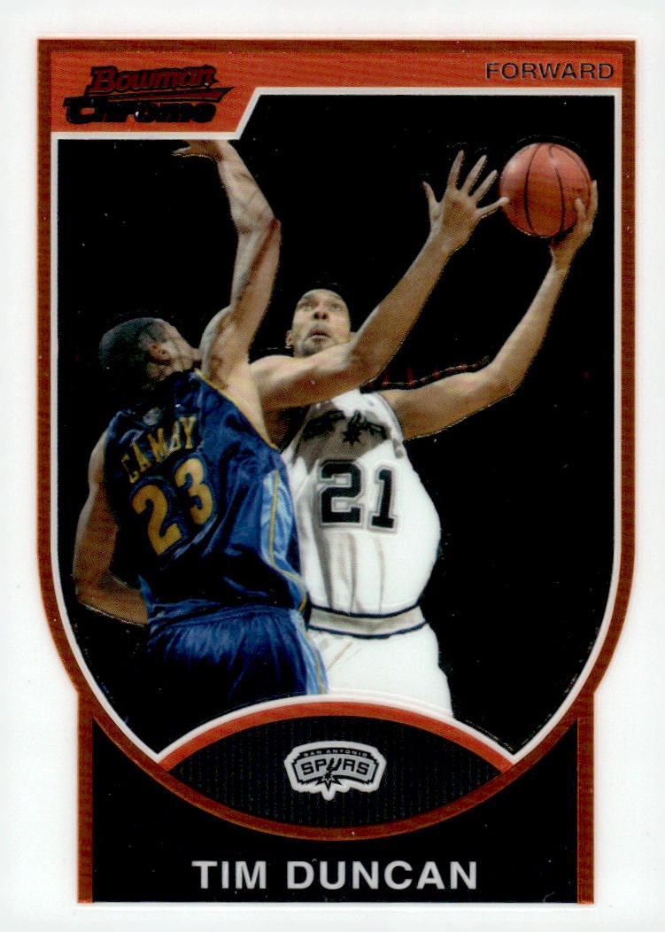 2007-08 Bowman #21 Tim Duncan Chrome