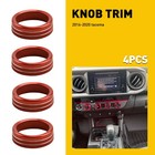 Fit Toyota 16-20 Tacoma Knob Aluminum Ring Cover Trim Red Car New Accessories