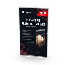 Rayvol Top Loader Sleeves - Resealable Team Bags for 35-75PT Rigid Toploaders...