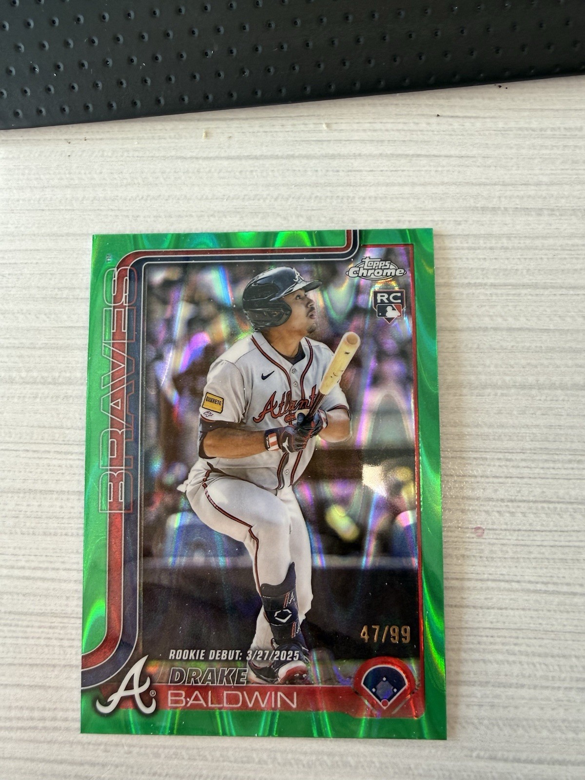 2025 Topps Chrome Update Drake Baldwin Rookie Debut Green/99