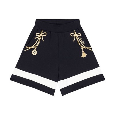 NWT Monnalisa Kids Embroidered cotton jersey shorts size 6