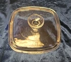 Pyrex A-7-C Vintage Glass Replacement Lid, 7" Square