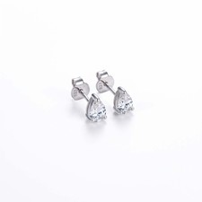 RAINDROP Ohrringe 925 Silber Frauen Moissanit...