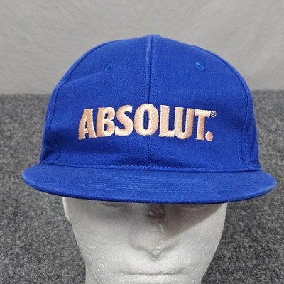 Absolut Vodka Promo Hat Blue Snapback Blue Embroidered Cap Liquor Alcohol Snap