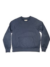 Everlane Track Crewneck Sweatshirt Men Medium Navy Pocket Organic Cotton