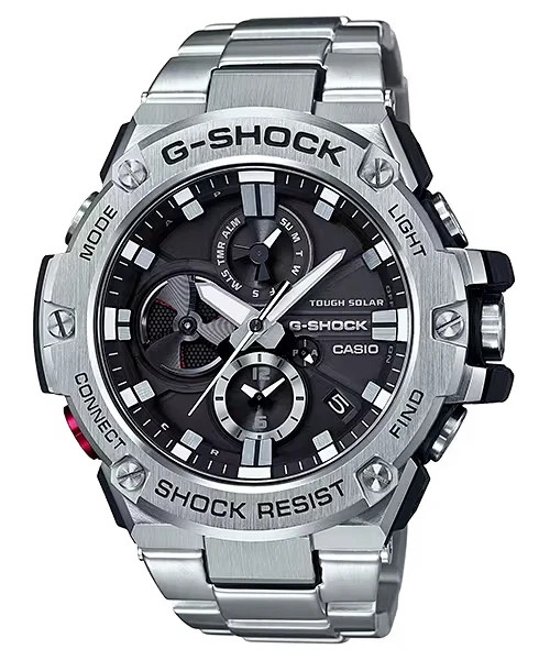 New Casio Men's G Shock Master of G Steel Analog Watch GSTB100D-1A