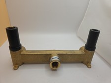 Brass Wall Mount Faucet Rough In Valve Body 2 Handle AS-IS Damaged Stem.  N7 