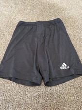 Adidas Black Athletic Activewear Gym  Training Shorts Size Youth S