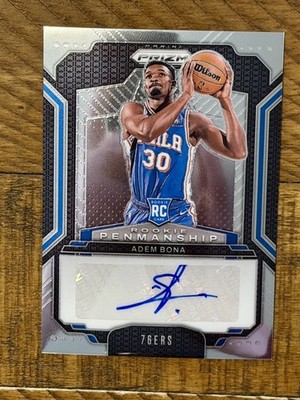2024-25 PANINI PRIZM - ADEM BONA RC ROOKIE AUTO PENMANSHIP #RPE-ADB 76ERS