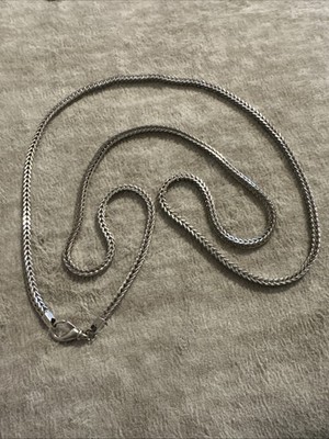 925 RII Sterlingsilber Herren 4 mm Quadrat Franco Kette Halskette 38'' ~ 58 Gramm