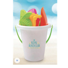 Royal Beach Club Sand Bucket Toy Set with Shovels for Ages 3-4 Years, 4-7