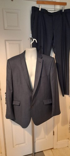 Racing Green Suit Navy Blue 2 Piece Suit, Jacket 46 Trousers W 40 L31 Occasions - Picture 2 of 15