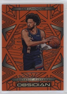 2024 Panini Obsidian Electric Etch Orange Flood /125 Cade Cunningham #199 1d0h