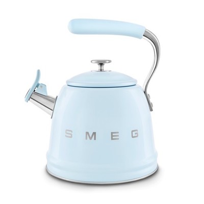 SMEG Edelstahl Herd Pfeife Wasserkocher 2,3L / 2,4QT Kapazität - Sanftes Blau