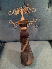 14" Doll Jewelry Stand Holder Mannequin Necklace Display Organizer Black Gown