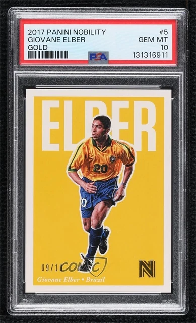 2017 Panini Nobility Gold 9/10 Giovane Elber #5 PSA 10 GEM MT 0s5m