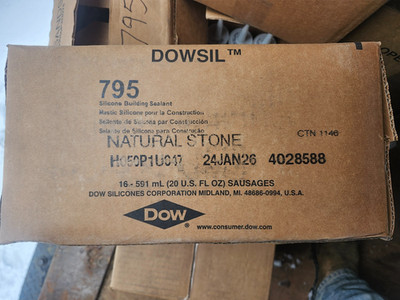 16pc 20oz Dow Corning 795 Silicone Building Sealant  Natural stone Sausages