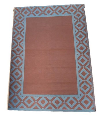 NEW Leisure Ways Outdoor 5x7 Modern Polypropylene Area Rug Salmon Reversible