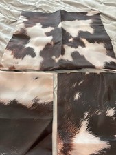 Cow print Pillow Covers 16 Inch Square Set Of 3