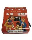 Vintage 1950's Wolverine Tin See and Add Toy Calculator Educational Math Game