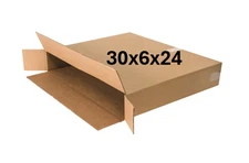 30x6x24" CARDBOARD BOX - 200 lb - HEAVY DUTY - ART BOX - SIDE LOADING