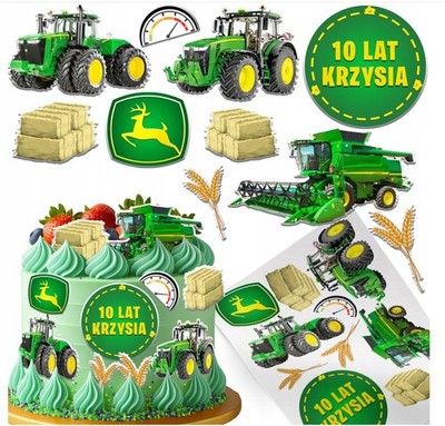 Traktor Maschine Essbar Tortenaufleger Torte Geburstag Zuckermasse +NAME
