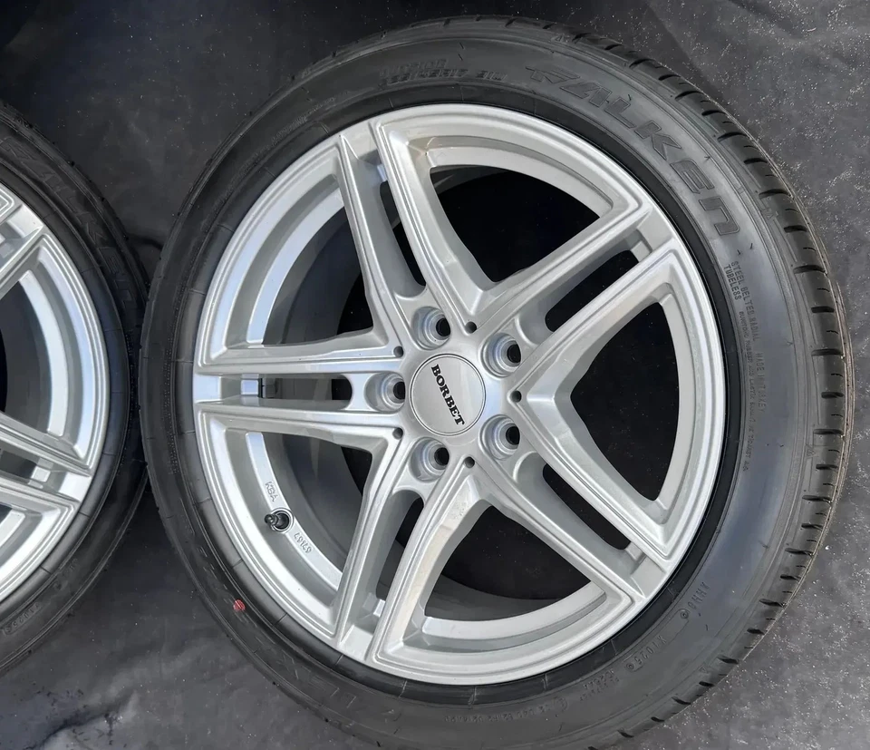 Borbet XR brilliant silver 17 Zoll 225 45 R17 Falken Sommerräder NEU - Bild 3 von 4