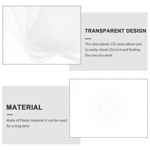 4 Pcs CD -Box DVD CD-Hülle Für Zu Hause Aufbewahrungsbehälter CD-Halter - Afbeelding 8 van 12