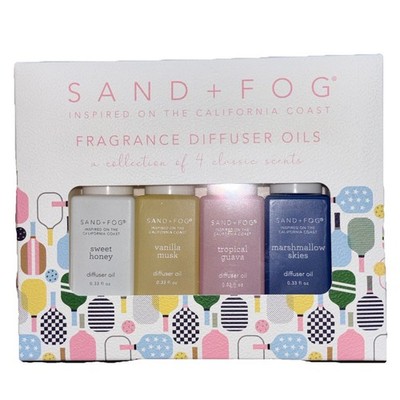 Sand + Fog Fragrance Diffuser Oil 4 Pk Guava Marshmallow Skies Honey Vanilla