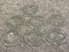 Vintage Arcoroc France Fish Shaped Embossed Glass Snack Plates 6.25x8”~ 7 piece — photo 1