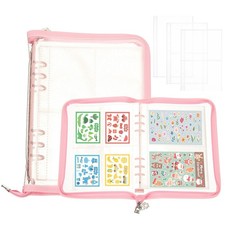 Sticker Organizer Binder, Sticker Album with 180 Pocket, Pink
