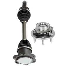 Wheel Hub Bearing Assemblies & CV Axle Shaft For 2007-14 Chevrolet GMC Cadillac