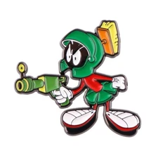 Marvin The Martian With Ray Gun Cartoon Character Enamel Metal Pin