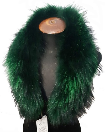 PELZKRAGEN von MURMASKY VERDE FOURRURE de RENARD silver FOX LIGHT GREEN - Bild 11 von 11