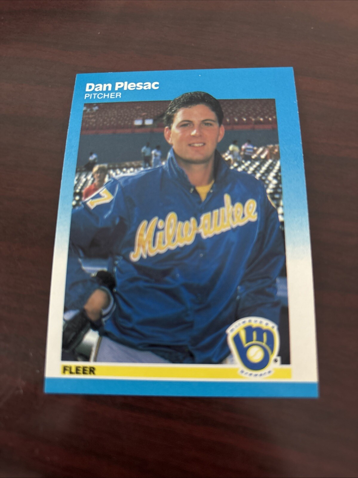 1987 Fleer -  Glossy #354 Dan Plesac RC Rookie Milwaukee Brewers