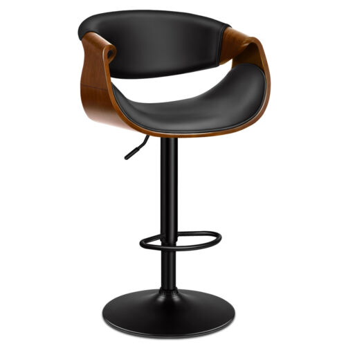 ALFORDSON 1x Bar Stool Kitchen Swivel Chair Wooden Leather Gas Lift Trice - Picture 12 of 12
