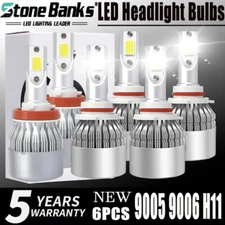 For Dodge RAM 1500 2500 3500 4500 2013 2014 2015 LED Headlight & Fog Light Bulbs