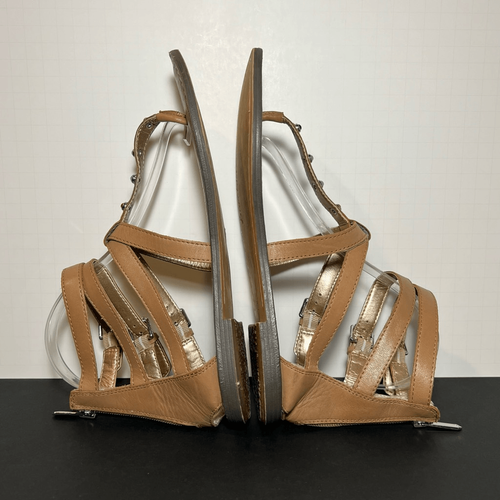 Womens SAM EDELMAN Genevive T Strap Zip Up Studded Sandals / Size 9 Medium - Picture 6 of 8