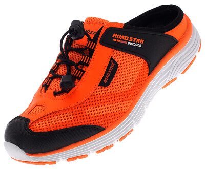 Neu Damen Slipper Sabots Pantoletten Clogs Sommer Sneaker Orange 38