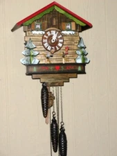 Vintage REGULA Cuckoo Clock~Musical Dancer SKIERS W. Germany Black Forest 1-day