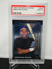 ABRAHAM NUNEZ 1999 BOWMAN CHROME BASEBALL #394  - PSA 9 MINT - *15635