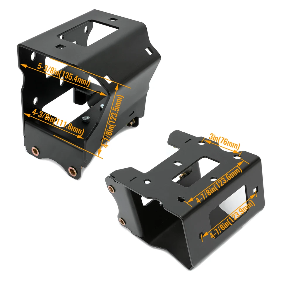 For Polaris Sportsman 400 450 500 550 570 800 850 ATV Winch Mount Plate Brackets - Image 2 of 4