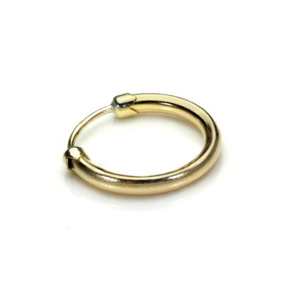 9ct Gold Capped 11mm Sleeper Hoop Earring Single Mens Earrings