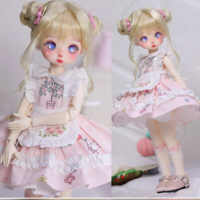 Cute Girl 1/6 BJD Doll SD Resin Jointed Body Toy Head + Eyes + Face Makeup Gift
