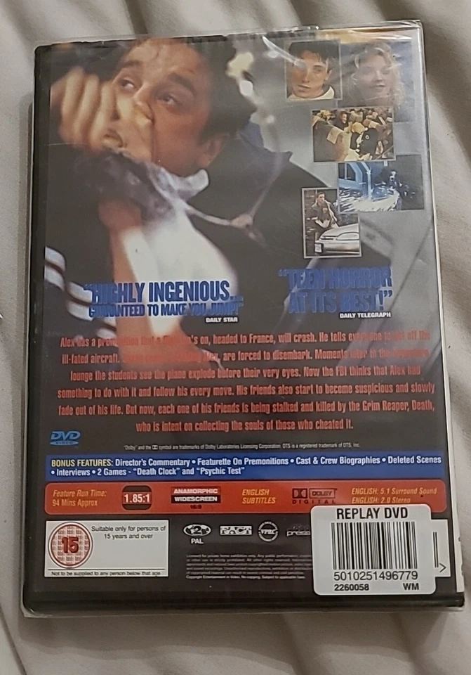 New And Sealed  - Final Destination (DVD, 2000) - Gory Horror - Image 2 of 2