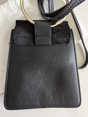 Chloe Mini Faye Leather and Suede Bracelet Bag Black - Picture 4 of 18