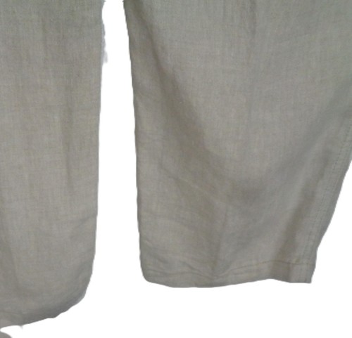 CARIBBEAN Men's Natural 100% LINEN Cargo Pants 46x32 46 32 NEW Beach Wear $89+ - Picture 6 of 17
