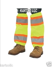 HI-VIZ LEG GAITERS-LIME GREEN
