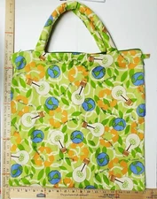 Stuffed handle zippered Handcrafted Reusable Market Bag