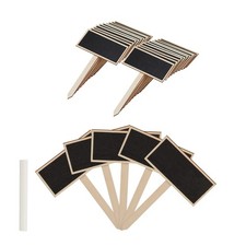 48 x Pflanzenstecker Tafel Kräuterstecker Holz Pflanzschilder Kräuterschilder
